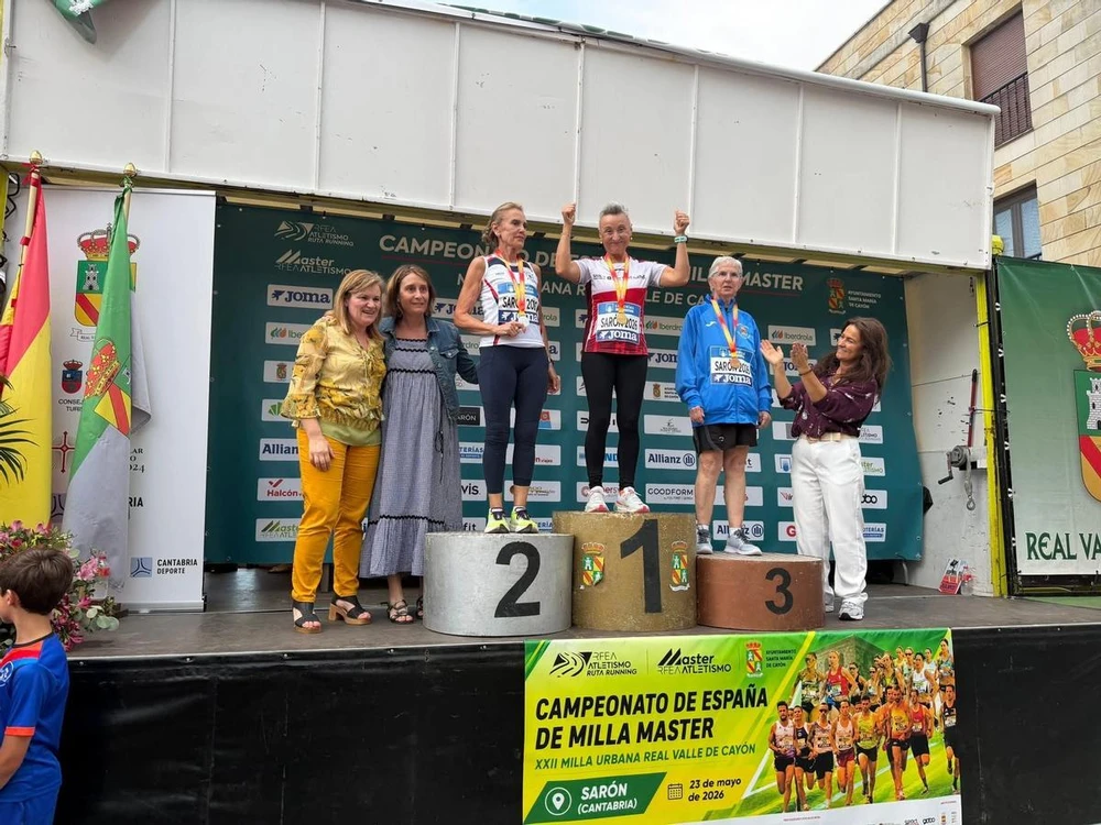 Mari Olcina se corona campeona de España de la milla máster en las pistas de Cantabria