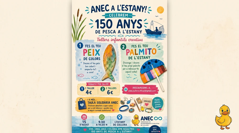 El Estany conmemora 150 años de pesca con actividades infantiles por la inclusión social