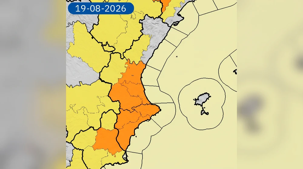 Un fuerte poniente elevará los termómetros hasta los 42 °C los próximos miércoles y jueves