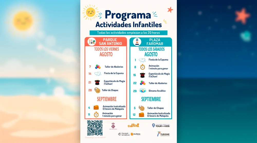 La agenda de ocio infantil despide agosto con talleres creativos y juegos de agua gratuitos