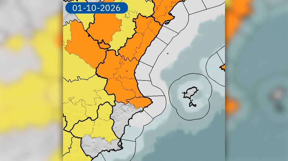 Se activa la alerta naranja por riesgo de lluvias torrenciales y fuertes tormentas desde el jueves